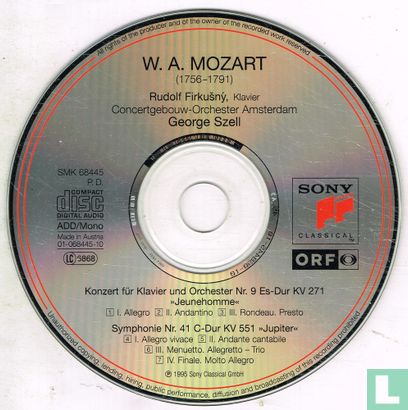 Mozart: Symphony No. 41 "Jupiter" / Pianoconcerto K.271 "Jeunehomme" - Image 3