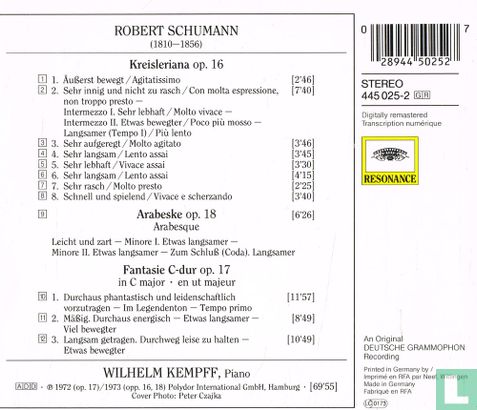 Schumann: Kreisleriana - Arabeske - Fantasie C-dur op. 17 - Afbeelding 2