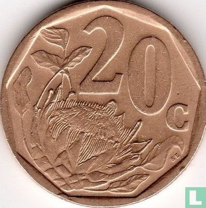 South Africa 20 cents 2000 (new coat of arms) - Image 2