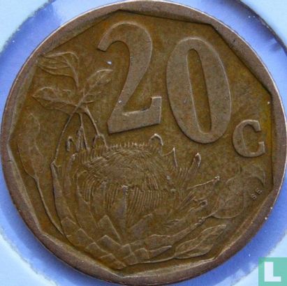 Afrique du Sud 20 cents 2001 - Image 2