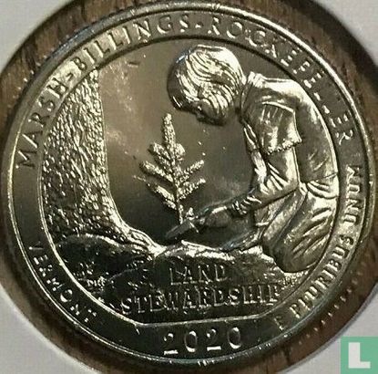 United States ¼ dollar 2020 (W) "Marsh-Billings-Rockefeller National Historical Park" - Image 1