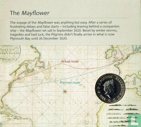 United Kingdom 2 pounds 2020 (folder) "400th anniversary of the Mayflower voyage" - Image 2