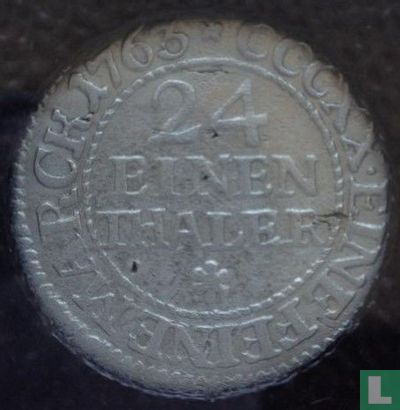 Saxe-Albertine 1/24 thaler 1763 (EDC - type 1) - Image 1