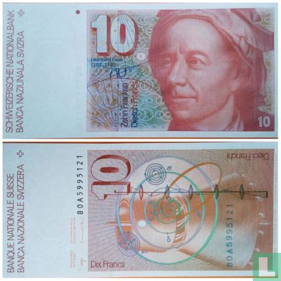 Switzerland 10 Francs 1980