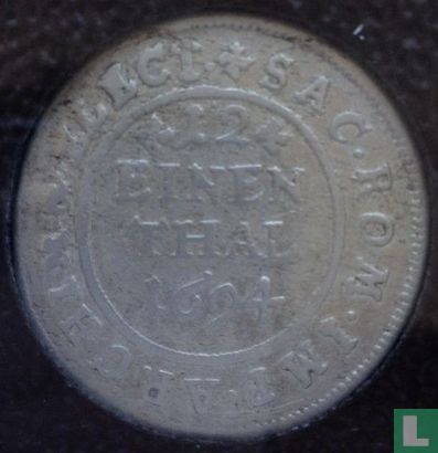 Saxe-Albertine 1/12 thaler 1694 (EPH - type 1) - Image 1