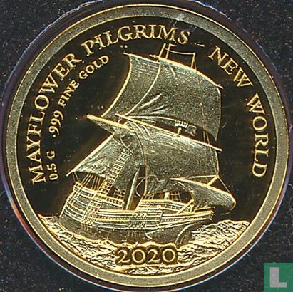 Congo-Brazzaville 100 francs 2020 (PROOF) "Mayflower Pilgrims New World" - Afbeelding 1