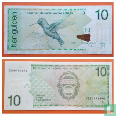 Nederlandse Antillen 10 Gulden 2016
