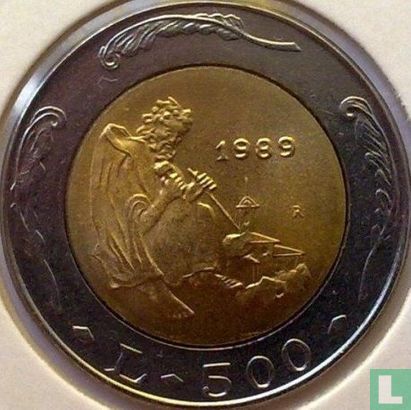 San Marino 500 lire 1989 "Sixteen centuries of history" - Afbeelding 1