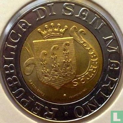 San Marino 500 lire 1989 "Sixteen centuries of history" - Afbeelding 2