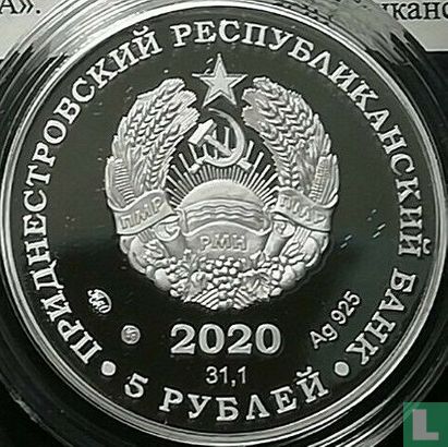 Transnistria 5 rubles 2020 (PROOFLIKE) "Deninger's bear" - Image 1