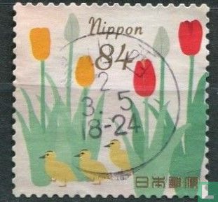 Spring greeting stamps