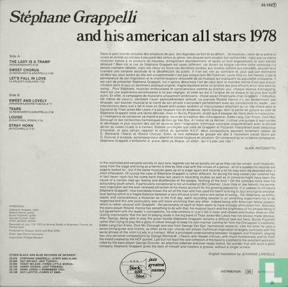 Stephane Grappelli and His American All Stars 1978 - Afbeelding 2