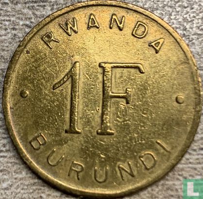 Rwanda et Burundi 1 franc 1964 - Image 2