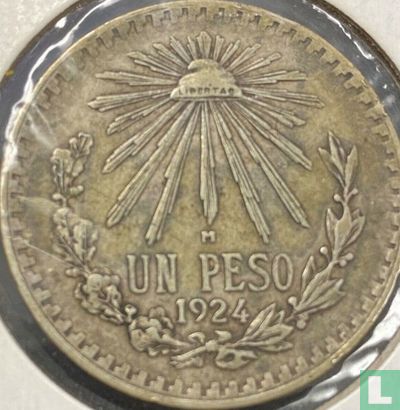 Mexique 1 peso 1924 - Image 1