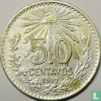 Mexico 50 centavos 1917 - Afbeelding 1