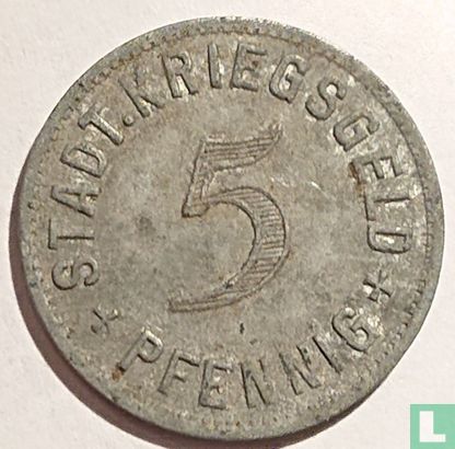 Kirchheim unter Teck 5 pfennig 1917 (zink) - Afbeelding 2