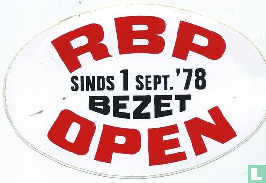 RBP Open bezet sinds 1 sept.'78