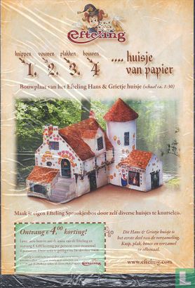 Bouwplaat van het Efteling Hans & Grietje huisje - Afbeelding 1