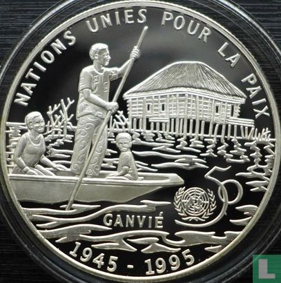 Benin 6000 francs 1995 (PROOF) "50th anniversary of the United Nations" - Image 1