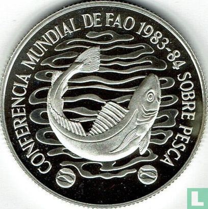 Uruguay 20 Nuevo Peso 1984 (PP - Silber) "FAO - World Fisheries Conference" - Bild 2