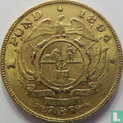 Zuid-Afrika 1 pond 1894 - Afbeelding 1