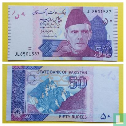 Pakistan 50 roupies 2017