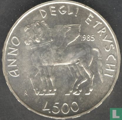 Italië 500 lire 1985 "Year of Etruscan Culture" - Afbeelding 1