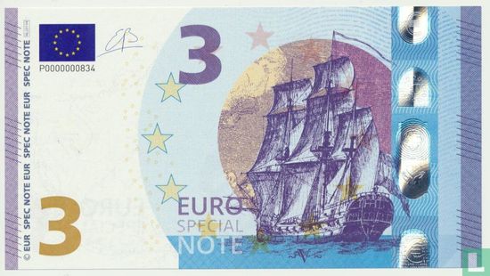 Billet Europe 3 Euro 2019 COV  - Image 1