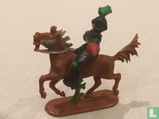 Knight with lance sideways on horseback (black) - Image 1