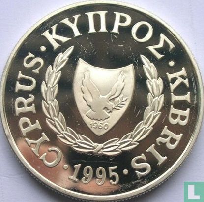 Cyprus 1 pound 1995 (PROOF) "50th anniversary of the United Nations" - Image 1