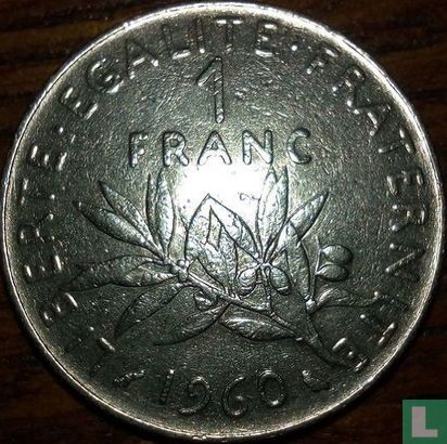 Frankreich 1 Franc 1960 (larger 0) - Bild 1