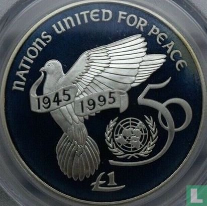 Irlande 1 pound 1995 (BE) "50th anniversary of the United Nations" - Image 1