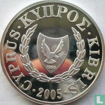 Cyprus 1 pound 2005 (PROOF - zilver) "Mediterranean monk seal" - Afbeelding 1
