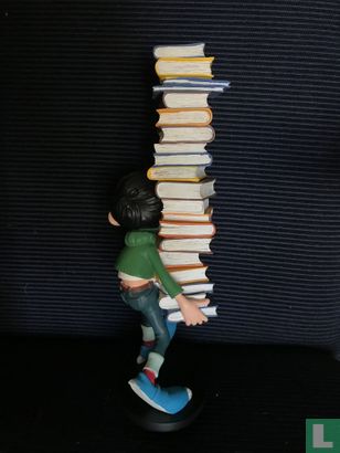 Guust Flater with stack of books - Image 2