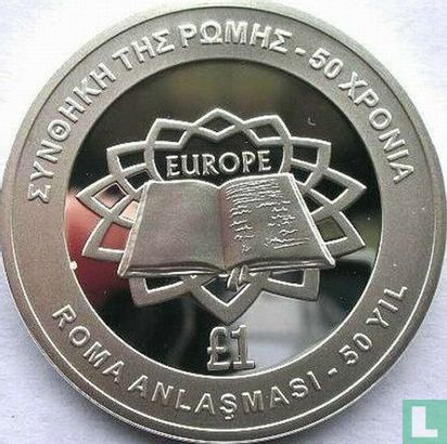 Cyprus 1 pound 2007 (PROOF) "50th anniversary Treaty of Rome" - Afbeelding 2