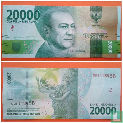 Indonesië 20.000 Rupiah 2016