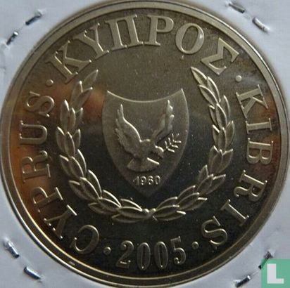 Cyprus 1 pound 2005 (PROOF - koper-nikkel) "Mediterranean monk seal" - Afbeelding 1