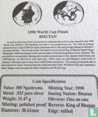 Bhutan 300 ngultrums 1990 (PROOF) "Football World Cup in Italy" - Image 3