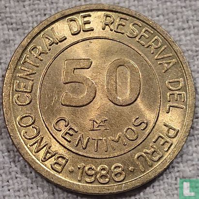 Peru 50 céntimos 1988 (type 2) - Image 1