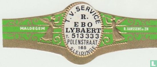 T.V. Service R. EBO LYBAERT t.513333 Polenstraat 165 Sleidinge - Maldegem - R. Janssens & Zn - Image 1