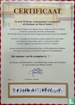 Certificaat van de parade van Rommeldam - Image 1