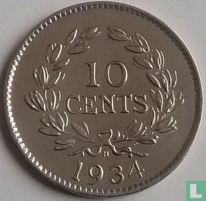 Sarawak 10 cents 1934 - Image 1