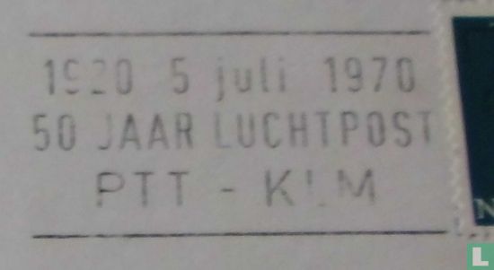 1920 5 juli 1970 50 jaar luchtpost PTT - KLM