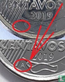 Brésil 50 centavos 2019 (avec A) - Image 3