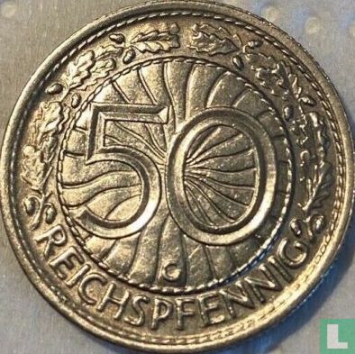 Empire allemand 50 reichspfennig 1935 (nickel - G) - Image 2
