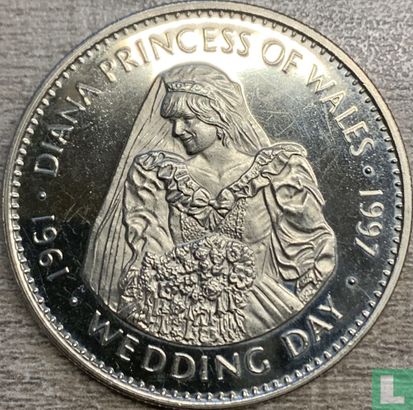 Libéria 5 dollars 1997 "Princess Diana - Wedding day" - Image 2