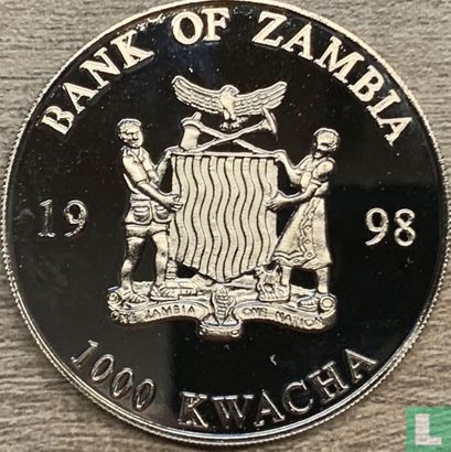 Zambia 1000 kwacha 1998 (PROOF) "First anniversary of Lady Diana's death" - Afbeelding 1