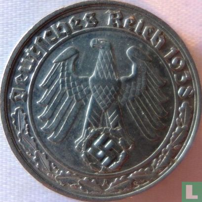 Empire allemand 50 reichspfennig 1938 (A) - Image 1