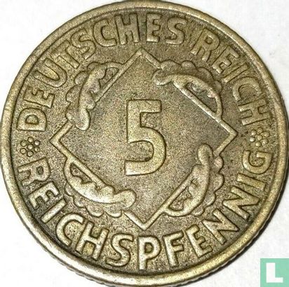 Empire allemand 5 reichspfennig 1935 (J) - Image 2