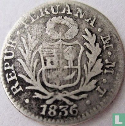 Peru ½ real 1836 (MT) - Image 1